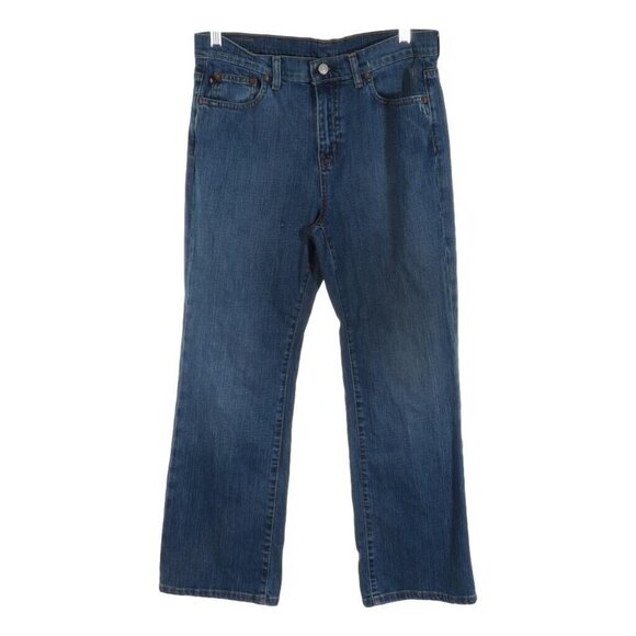 Ralph Lauren Jeans Womens Size 10 Distressed Bootcut Med Stone Washed Stretch - Picture 1 of 12
